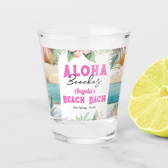 Verre A Shot Aloha Beach Bachelorette Tropicale Week-end (Devant)