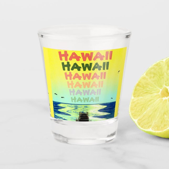 Verre A Shot Aloha d'Hawaii (Devant)