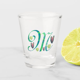 Verre A Shot Alphabet Monstera "M"