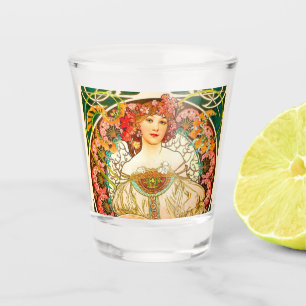 Verre A Shot Alphonse Mucha Art Nouveau Daydream