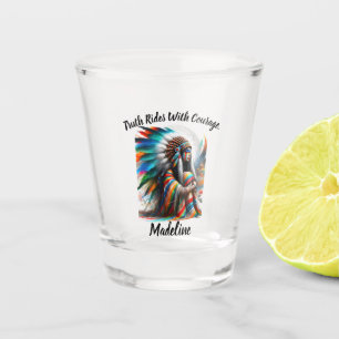 Verre A Shot Amérindiens Dessins culturels traditionnels