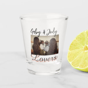 Verre A Shot Amis animaux meilleures amies ajoutez nom photo an