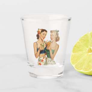 Verre A Shot Amis de cocktail d'été pin-up vintage