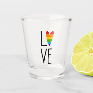 Verre A Shot Amour arc-en-ciel