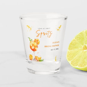 Verre A Shot Amour au premier cocktail Spritz Orange Enterremen