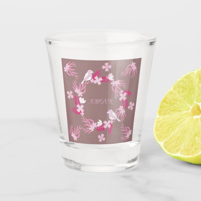 Verre A Shot amour des oiseaux (Devant)