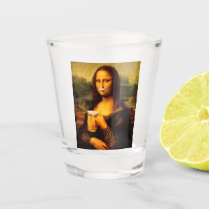 Verre A Shot Amusant Mona Lisa cadeau unique Amateur de bière