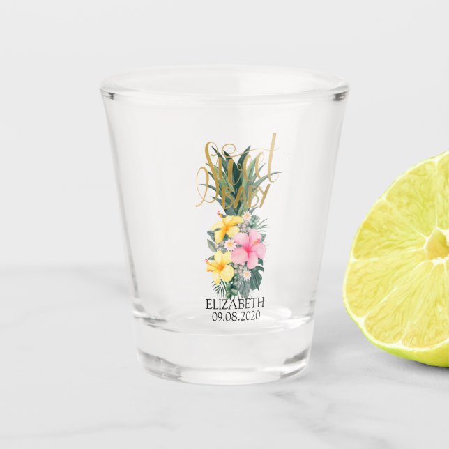 Verre A Shot Ananas Floral Doux Bébé (Devant)