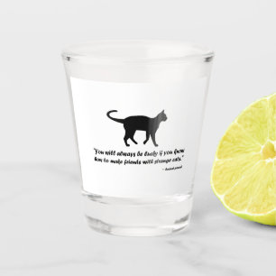 Verre A Shot Ancien proverbe de chat