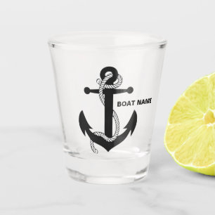 Verre A Shot Ancre nautique Capitaine Ajouter Nom Tir Gl Tir Gl