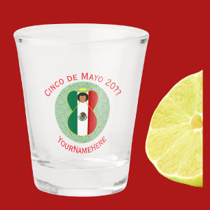 Verre A Shot Ange Mexicain Cinco de Mayo Personnalisé