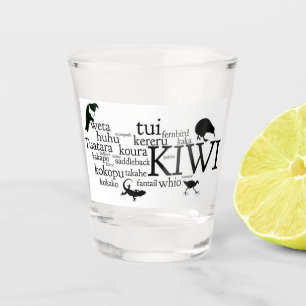 Verre A Shot Animaux Iconiques De Nouvelle-Zélande Tirés De Ver
