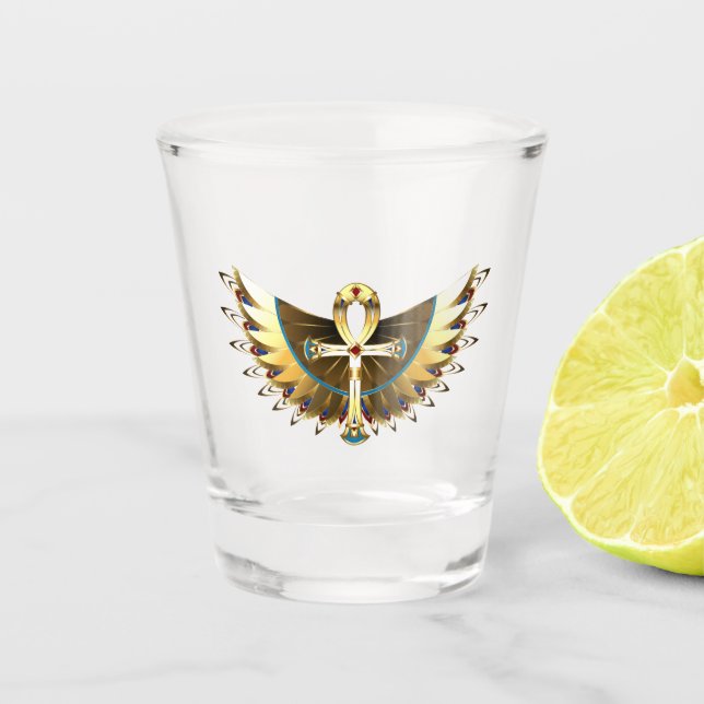 Verre A Shot Ankh or avec ailes (Devant)