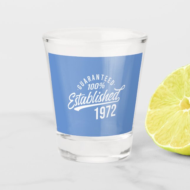 Verre A Shot Année 1972 mots drôles hommes femmes (Devant)