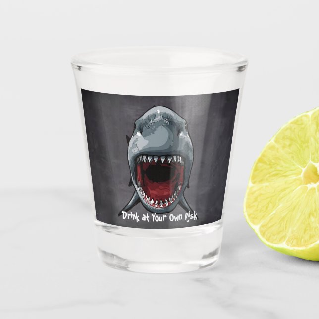 Verre A Shot Anniversaire des requins, Attaque des requins, (Devant)