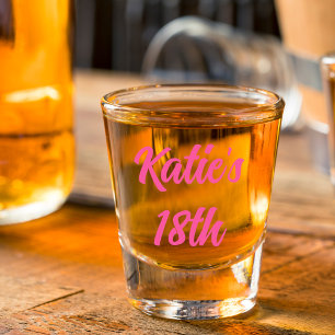 Verre A Shot Anniversaire personnalisé 10e 18e 20e 30e 40e 50e