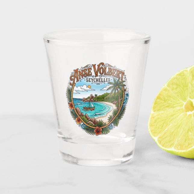 Verre A Shot Anse Volbert, île de Praslin Seychelles (Devant)