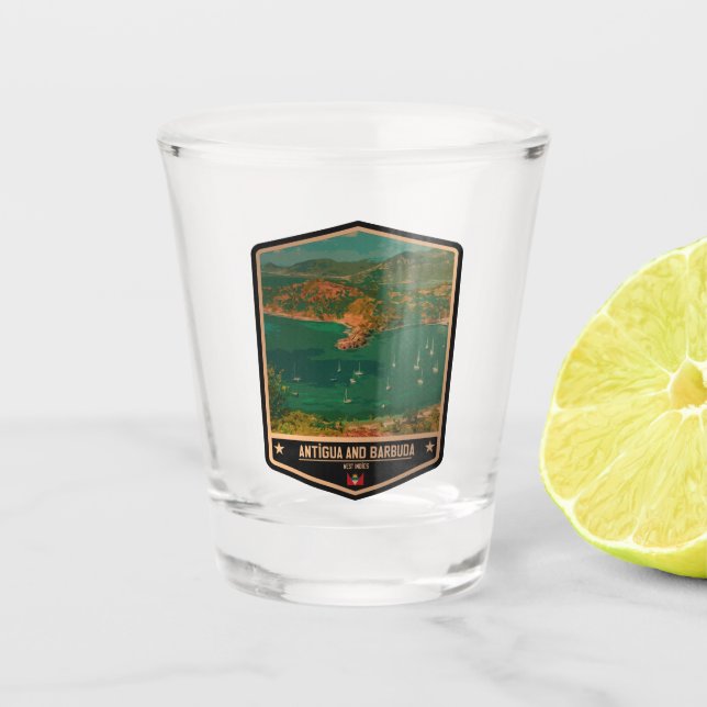 Verre A Shot Antigua-et-Barbuda (Devant)