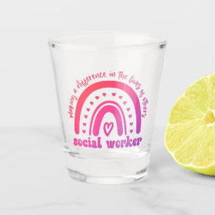 Verre A Shot Appréciation et diplôme des travailleurs sociaux