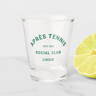 Verre A Shot Après le tennis Social Club Green Custom Crest