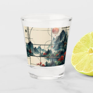 Verre A Shot Aquarelle Chinoise