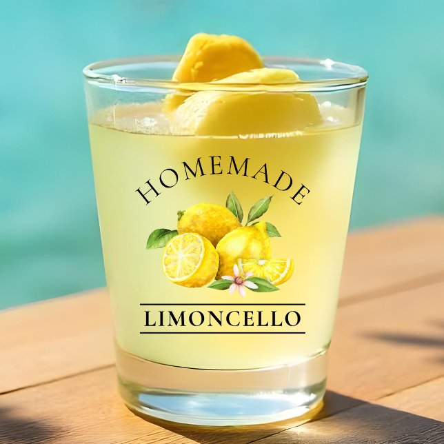 Verre A Shot Aquarelle Citrons Limoncello fait maison (Customize to change text size or text style.)