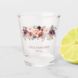 Verre A Shot Aquarelle russe d'automne Fleurs de mariage favori