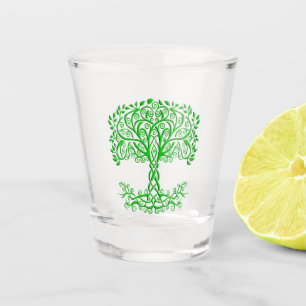 Verre A Shot Arbre Celtique Vert De Vie