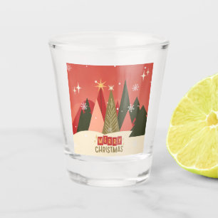 Verre A Shot Arbre de Noël rétro/Vintage