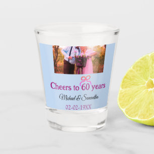 Verre A Shot Arc doré pour 60 ans de mariage