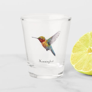 Verre A Shot Arcs-en-ciel : L'art des colibris, personnalisé