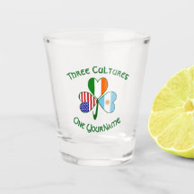 Argentine USA Irlande Drapeaux Shamrock Personnali