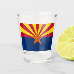 Verre A Shot Arizona Drapeau : Réglage de Star Sun, État du cui