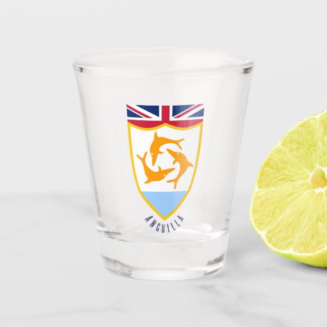 Verre A Shot Armoiries d'Anguilla (Devant)
