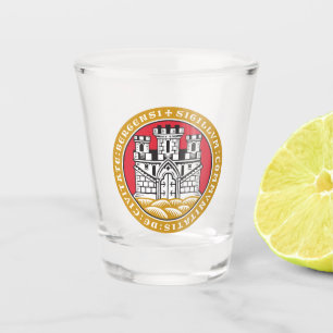 Verre A Shot Armoiries de Bergen, Norvège