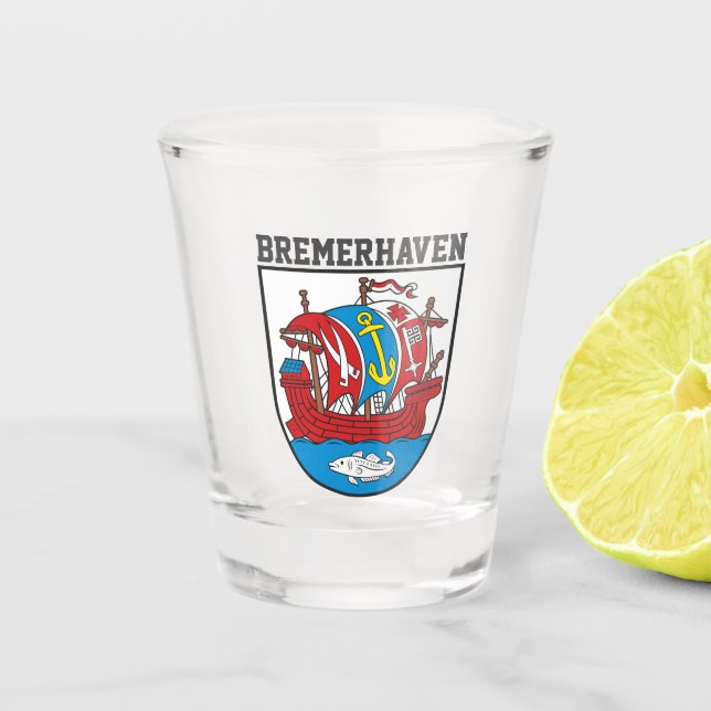 Verre A Shot Armoiries de Bremerhaven, Allemagne (Devant)