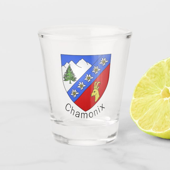 Verre A Shot Armoiries de Chamonix (Devant)