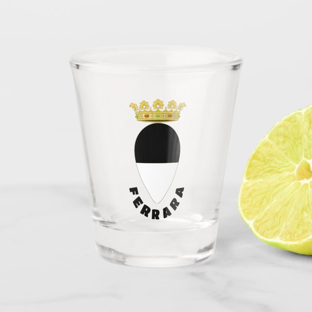 Verre A Shot Armoiries de Ferrare, ITALIE (Devant)