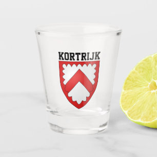 Verre A Shot Armoiries de Kortrijk, Belgique
