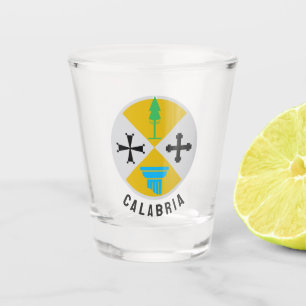 Verre A Shot Armoiries de la Calabre, Italie