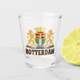 Verre A Shot Armoiries de Rotterdam, Pays-Bas