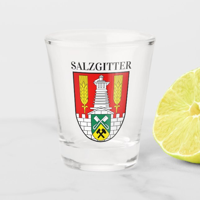 Verre A Shot Armoiries de Salzgitter, Allemagne (Devant)