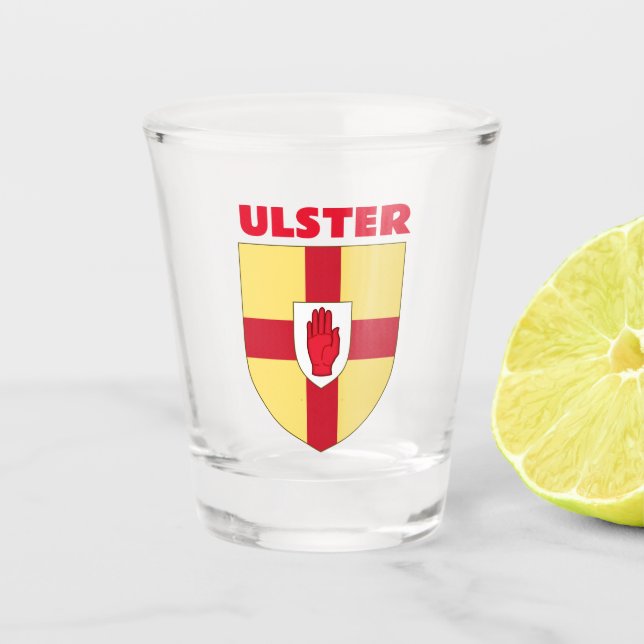 Verre A Shot Armoiries d'Ulster (Devant)
