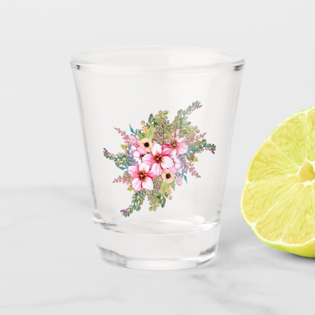 Verre A Shot Arrangement de fleurs (Devant)