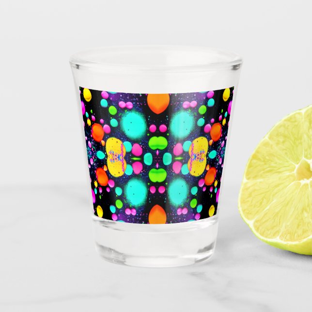 Verre A Shot art abstrait brillant (Devant)
