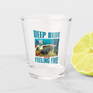 Verre A Shot Art de dauphin sirène bleu profond et se sentant b