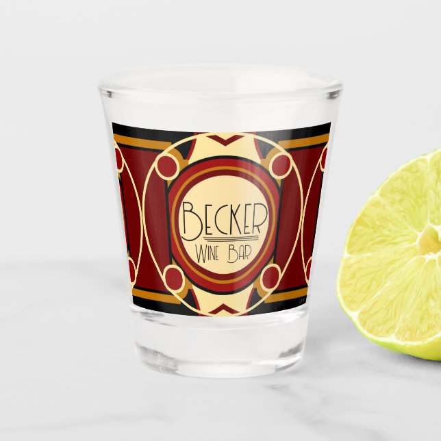 Verre A Shot Art déco personnalisable (Devant)