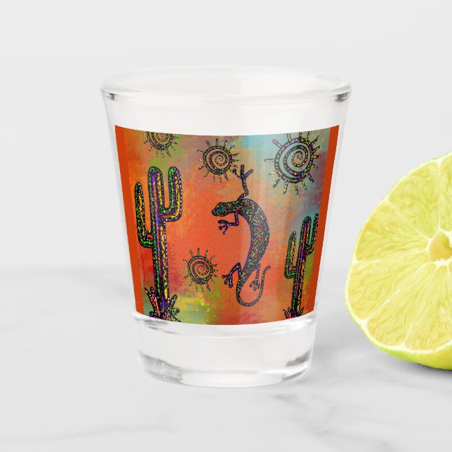 Verre A Shot Art du désert d'Arizona (Devant)