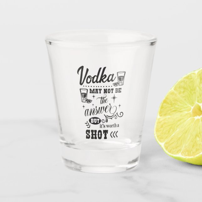 Verre A Shot art du mot vodka (Devant)