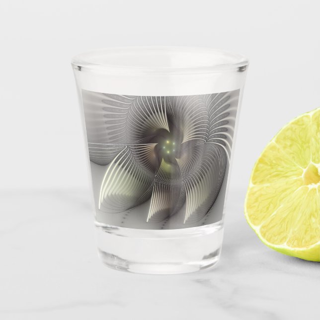 Verre A Shot Art fractal de forme 3D abstraite moderne (Devant)